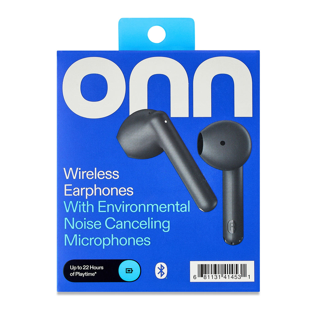 Bluetooth Wireless Earphones with Environmental Noise Canceling Microphones and Charging Case, Gray