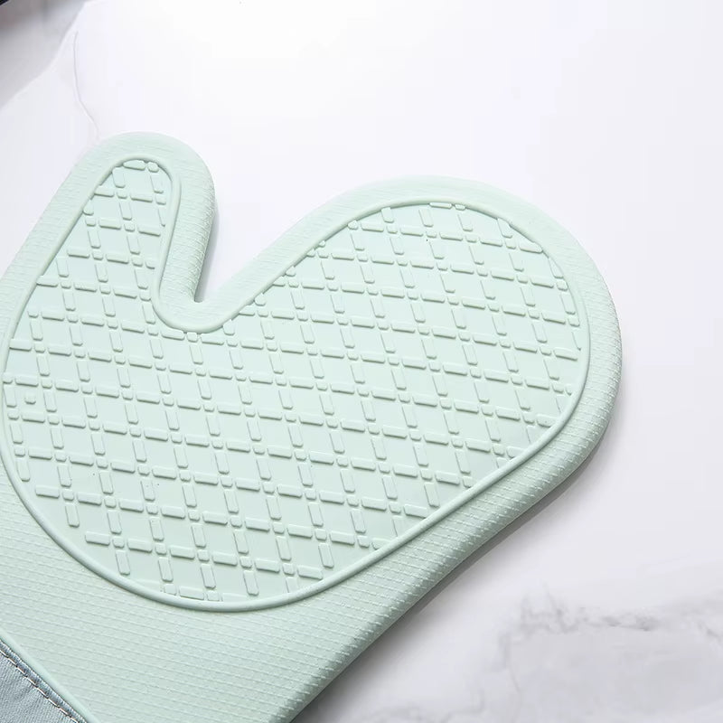 1Pc Oven Silicone Gloves Anti-Scald Gloves Cute Oven Mitt Heat Resistant Gloves Microwave Oven Baking Tools Kitchen Bakeware