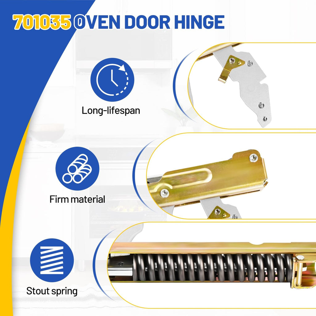 701035 Oven Door Hinge Kit (2 Pieces) Compatible with Dacor Range Oven ECS130...