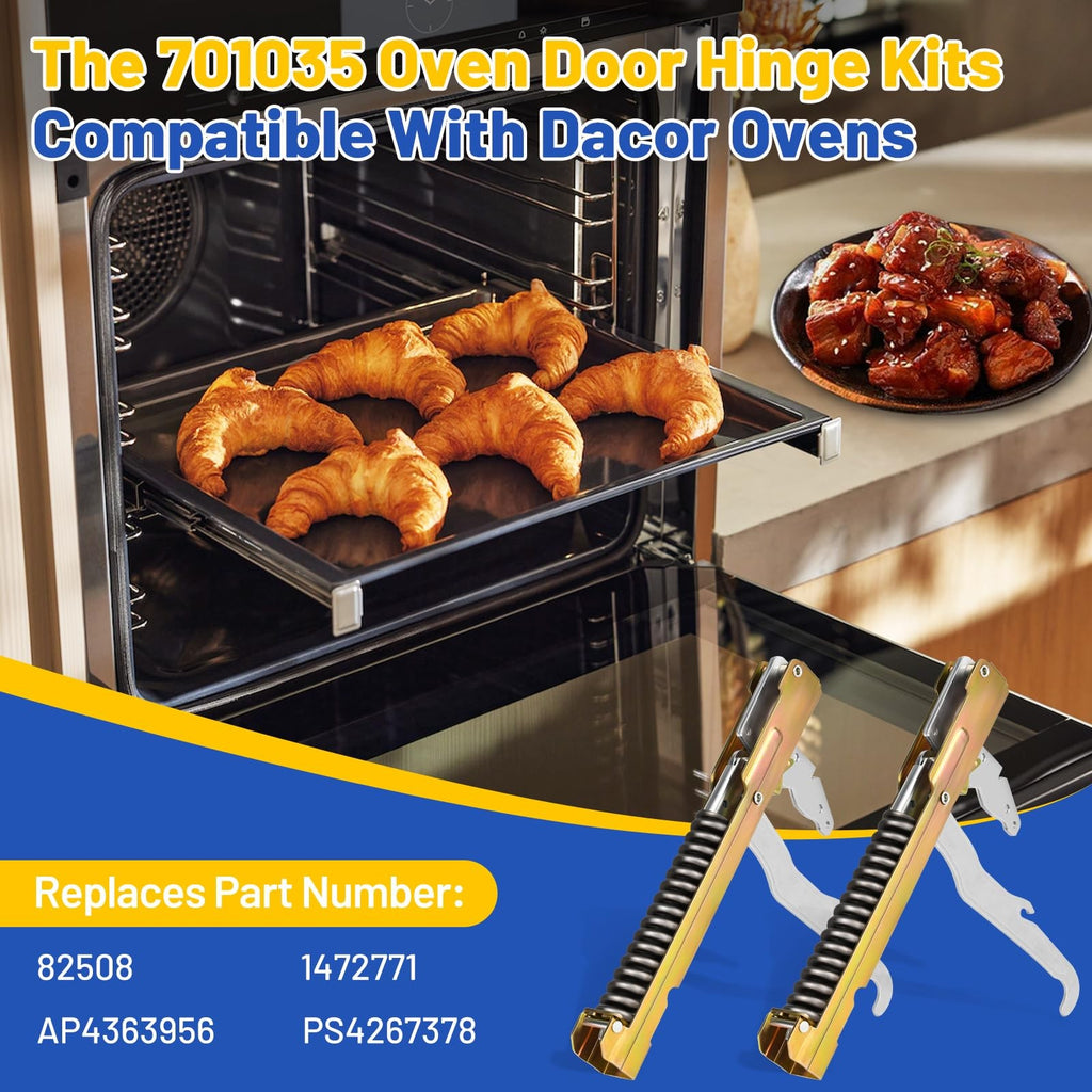 701035 Oven Door Hinge Kit (2 Pieces) Compatible with Dacor Range Oven ECS130...