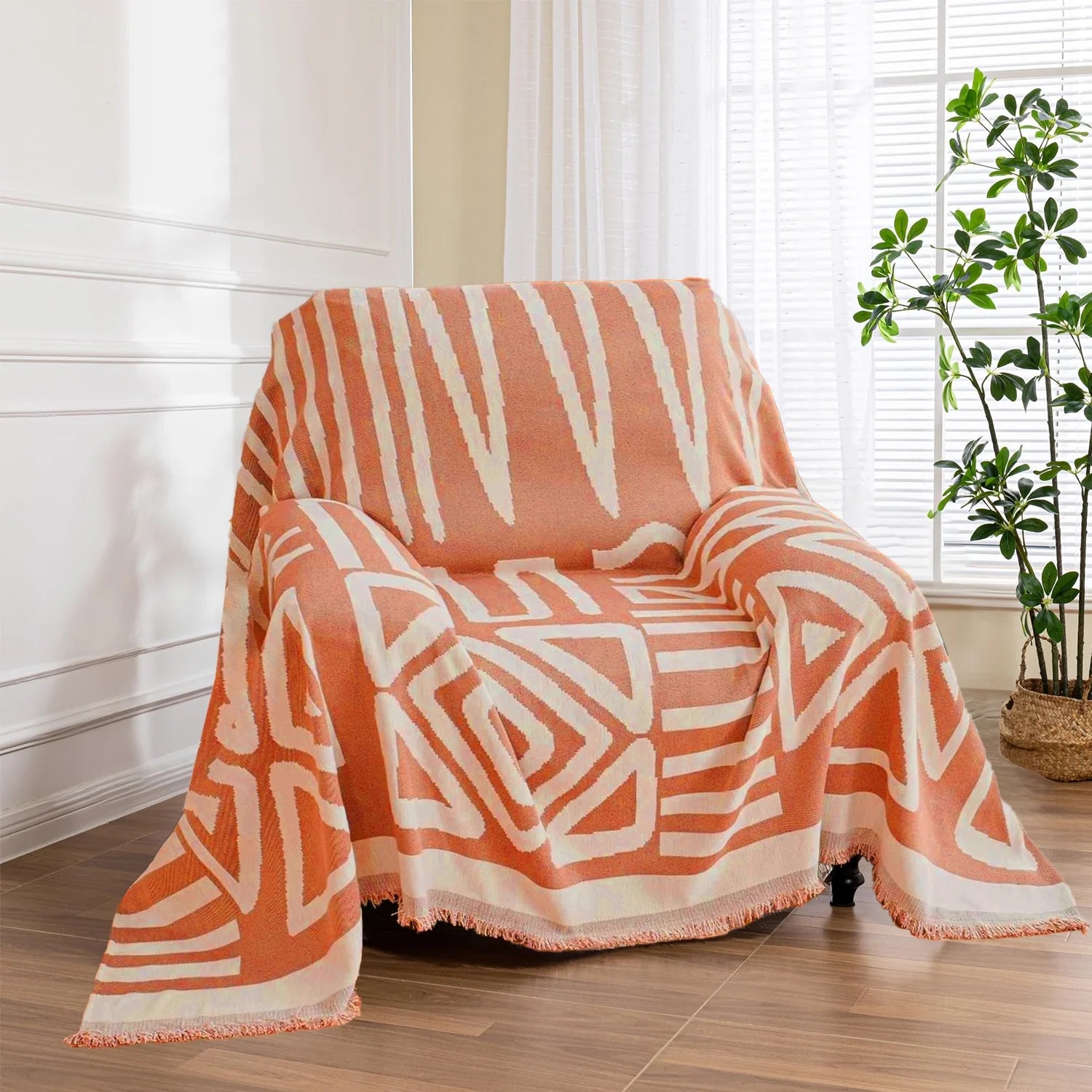 Boho Couch Cover Armchair Couch Cover, Sectional Sofa Cover Chenille Chair Couch Cover Throw Couch Cover Furniture Sofa Protector 71"X 90"